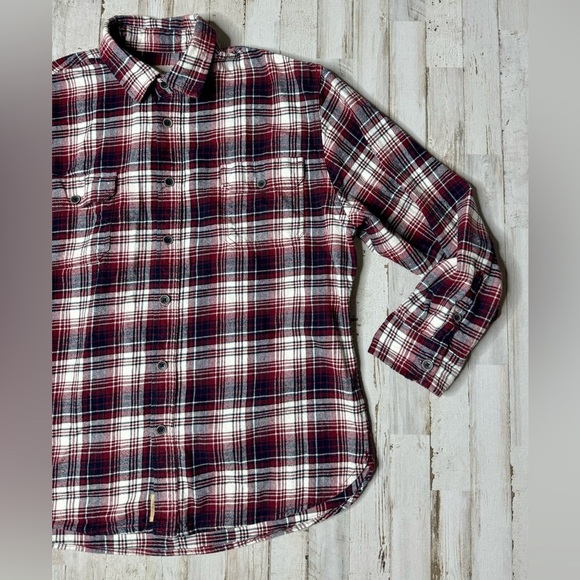Jachs Flannel Shirt Mens XL Plaid Heavy Long Sleeve Button Up Classic Red - Picture 2 of 13